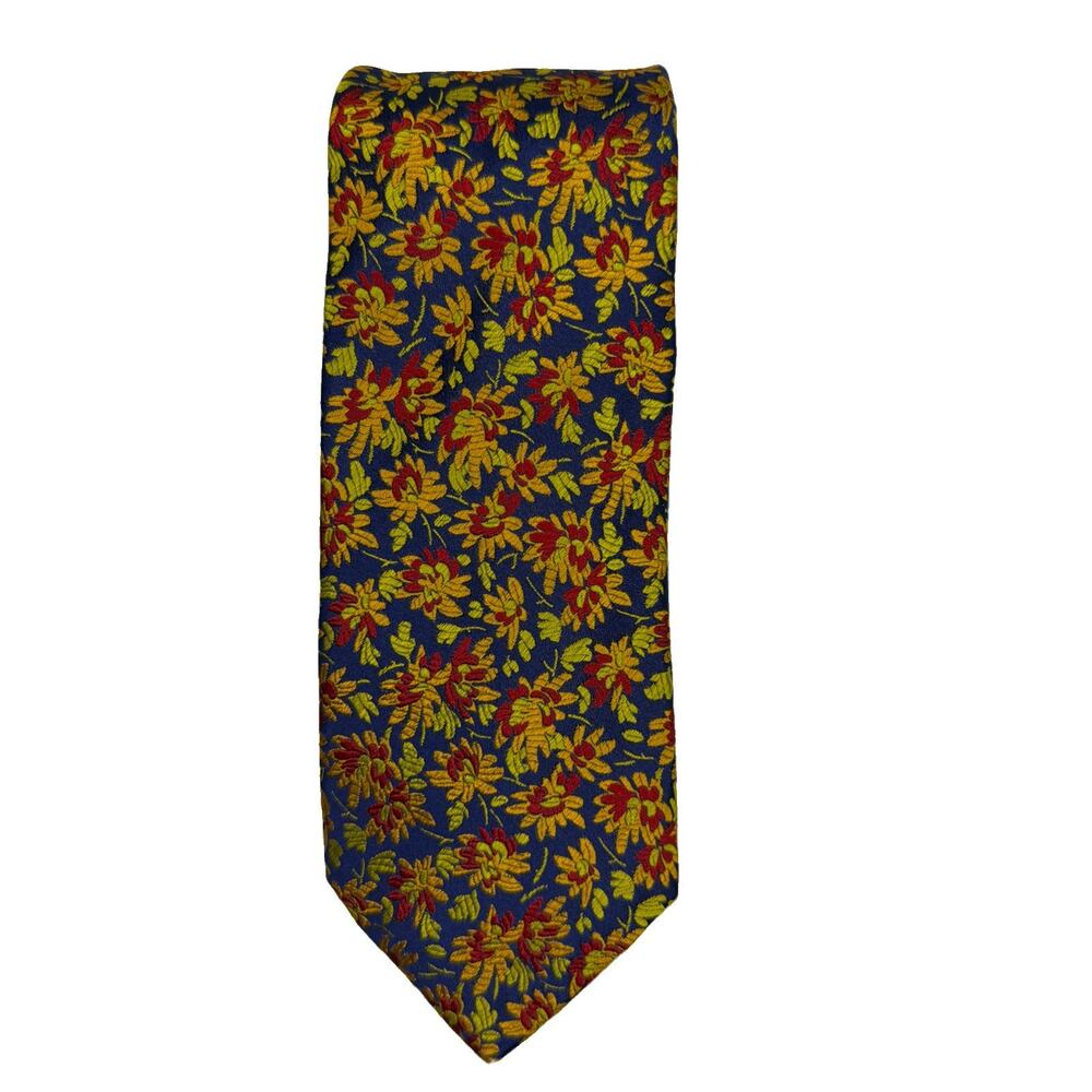 Charles Tyrwhitt Men’s Tie 100% Silk Floral Made In England Color Changing Gift